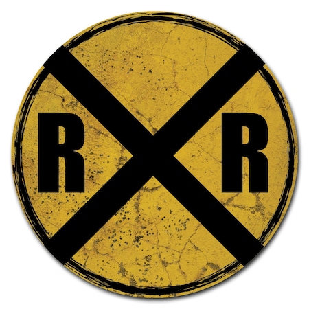 Railroad Circle Vinyl Laminated Decal